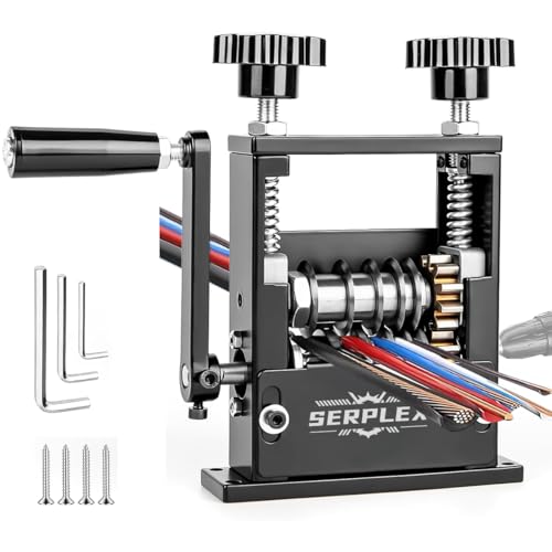Serplex® 6 in 1 Cable Stripping Machine with Hand Crank Manual/Drill-Operated Wire Stripping Tool, 5 Channels Wire Stripper Tool for 1-17mm Dia Cable Bench Fixed Cable Stripping Tool Serplex® 6 in 1 Cable Stripping Machine with Hand Crank Manual/Drill-Operated Wire Stripping Tool, 5 Channels Wire Stripper Tool for 1-17mm Dia Cable Bench Fixed Cable Stripping Tool